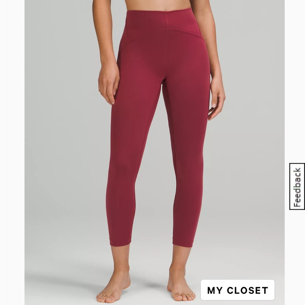 High-Waisted Burgundy Leggings